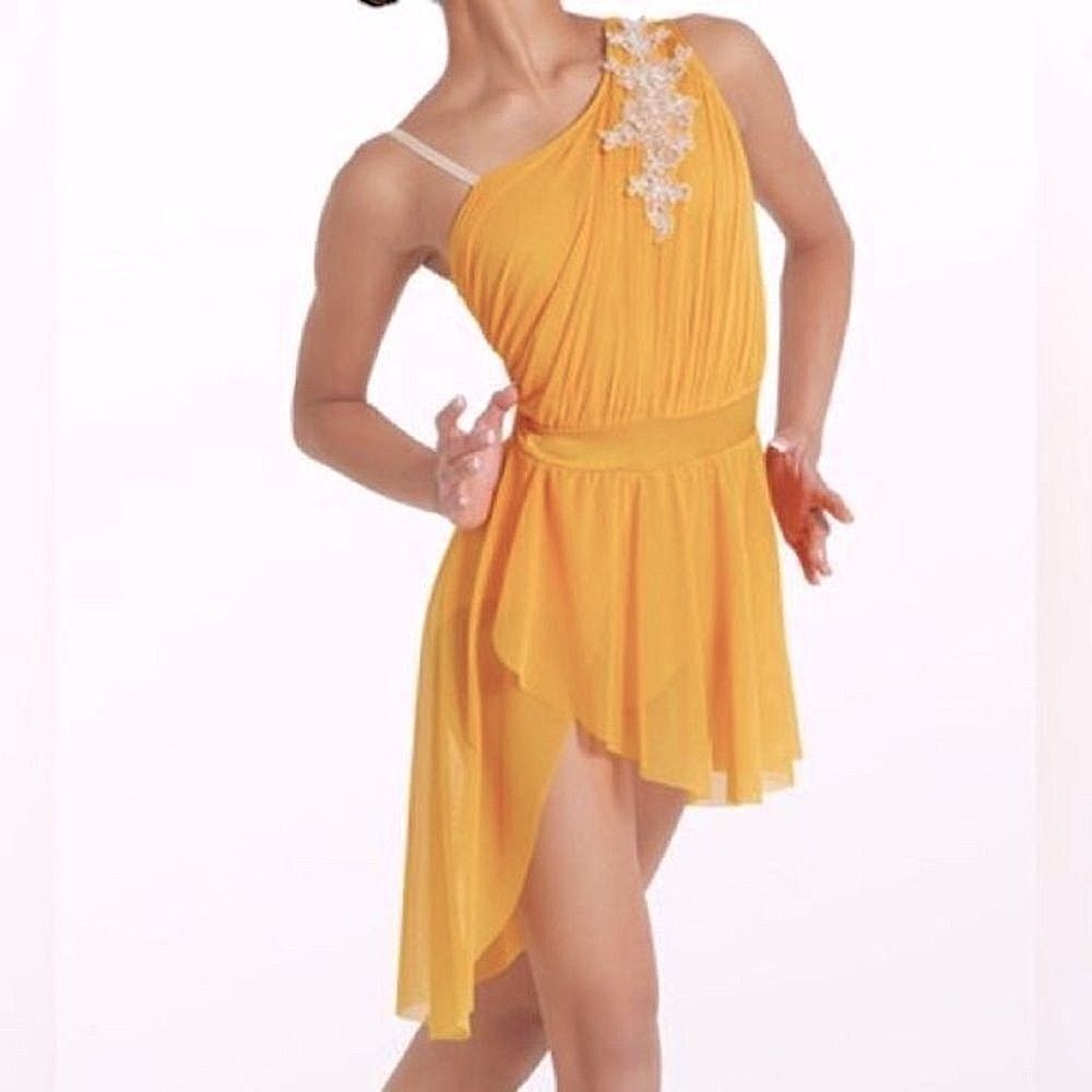 WEISSMAN Dance Costume dress ballet lyrical yellow CLARITY 12294 adult SA